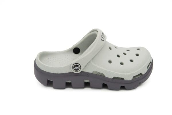 A close up of the bottom part of a pair of crocs